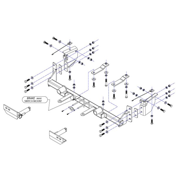 2019 CHEVROLET BLAZER CROSSBAR STYLE MOUNTING BRACKET